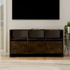 Image de vidaXL Meuble TV Chêne fumé 102x37,5x52,5 cm Bois d'ingénierie813023