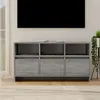 Image de vidaXL Meuble TV, Armoire de Télévision avec 3 Tiroirs et 3 Compartiments, Meuble Télé avec Rangement Salle de Séjour, Sonoma Gris Bois d'Ingénierie