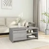 Image de vidaXL Table Basse Table d'Appoint Rangement Table Centrale Bout de Canapé Salon Salle de Séjour Sonoma Gris 102x50x45 cm Bois d'Ingénierie