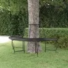 Image de vidaXL Banc demi-circulaire tour d'arbre Ø159 cm Noir Acier 318825