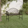 Image de vidaXL Banc de jardin 2 places 128 cm Noir Acier 318828