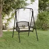 Image de vidaXL Balancelle 124 cm Noir Acier 318832