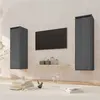 Image de vidaXL Armoires murales 2 pcs Gris 30x30x100 cm Bois de pin massif813510