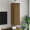 Image de vidaXL Wandkasten 2 st 30x30x100 cm massief grenenhout honingbruin813512