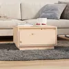 Image de Table basse 55x56x32 cm Bois massif de pin