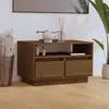 Image de Meuble TV Marron miel 60x35x37 cm Bois de pin massif