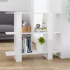 Image de vidaXL Bibliothèque/Séparateur de pièce Blanc brillant 100x30x87 cm811553