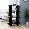 Image de Bibliothèque Séparateur de pièce Noir 80x30x123,5 cm