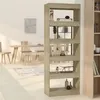 Image de Bibliothèque séparateur de pièce chêne sonoma bois d ingénierie