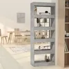 Image de vidaXL Bibliothèque/séparateur de pièce gris béton bois d'ingénierie811677