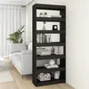 Image de Bibliothèque Séparateur de pièce noir bois d ingénierie