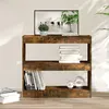 Image de vidaXL Bibliothèque/Séparateur de pièce chêne fumé 80x30x72 cm813614