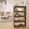 Image de Bibliothèque Séparateur de pièce Chêne marron Bois d ingénierie