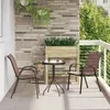Image de vidaXL Chaises empilables de jardin 2 pcs Marron Tissu textilène 318779
