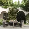 Image de vidaXL Mobilier à Dîner de Jardin et Coussins 5 pcs Mobilier de Salle à Manger Table et Chaises de Repas Terrasse Patio 3095509
