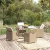 Image de vidaXL Meubles à Dîner de Jardin et Coussins 5 pcs Mobilier de Salle à Manger Table et Chaises de Repas Terrasse Patio 3095515