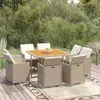 Image de vidaXL Meubles à Dîner de Jardin et Coussins 9 pcs Mobilier de Salle à Manger Table et Chaises de Repas Terrasse Patio 3095528