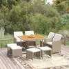 Image de vidaXL 9-delige Tuinset met kussens poly rattan beige3095529