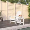 Image de Chaise vidaxl H. 46 cm non pliable exterieur en polyethylene blanc