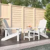 Image de Chaise vidaxl exterieur non pliable H. 46 cm en polyethylene blanc