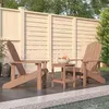 Image de vidaXL Chaises de jardin Adirondack avec table PEHD Marron3095706