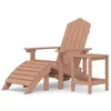 Image de Chaise vidaxl exterieur empilable non pliable en polyethylene H. 46 cm marron