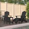 Image de Chaise vidaxl en polyethylene empilable non pliable exterieur H. 46 cm gris