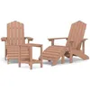 Image de Chaise vidaxl H. 46 cm empilable non pliable exterieur en polyethylene marron