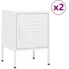 Image de vidaXL Nachtkastjes 2 st 35x35x51 cm staal wit3095213