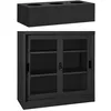 Image de Armoire à portes coulissantes avec jardinière Anthracite Acier