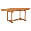 Image de Table de jardin 200x100x75 cm Bois d eucalyptus solide