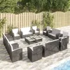 Image de Ensembles canapes. fauteuils et tables de jardin vidaxl acier 16 pieces