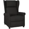 Image de Fauteuil inclinable Noir Tissu