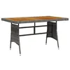 Image de Table de jardin Gris 130x70x72 cm Résine tressée et acacia