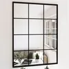 Image de vidaXL Miroir mural Noir 80x60 cm Métal