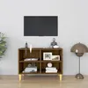 Image de vidaXL Tv-meubel met houten poten 69,5x30x50 cm bruin eikenkleur813148