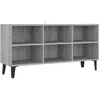 Image de vidaXL Meuble TV avec pieds en métal Sonoma gris 103,5x30x50 cm