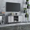 Image de Meuble TV avec pieds en métal Sonoma gris 103,5x35x50 cm