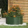 Image de Jardinière de jardin Acier enduit de poudre 80x80x36 cm Vert