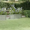 Image de Lit surélevé de jardin Acier enduit de poudre Argenté