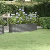 Image de Lit surélevé de jardin Acier enduit de poudre 152x40x36 cm gris