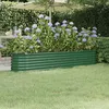 Image de Lit surélevé de jardin Acier enduit de poudre 224x40x36 cm Vert