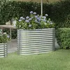 Image de vidaXL Lit Surélevé de Jardin Pot à Fleurs Boîte à Plantes Lit Surélevé Patio Terrasse Extérieur Acier Enduit de Poudre 318892