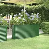 Image de Lit surélevé de jardin Acier enduit de poudre 152x40x68 cm Vert