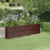 Image de Lit surélevé de jardin Acier enduit de poudre marron