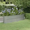 Image de vidaXL Lit surélevé de jardin Acier enduit de poudre Argenté318907