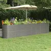 Image de Vidaxl Jardinière Surélevée, Acier Revêtu par Poudre, 332X40X68 Cm