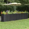 Image de vidaXL Lit Surélevé de Jardin Pot à Fleurs Boîte à Plantes Lit Surélevé Patio Terrasse Extérieur Acier Galvanisé 332x40x68cm 318911