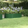 Image de vidaXL Lit Surélevé de Jardin Pot à Fleurs Boîte à Plantes Lit Surélevé Patio Terrasse Extérieur Acier Galvanisé 152x80x36 318913