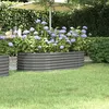 Image de Lit surélevé de jardin Acier enduit de poudre 152x80x36 cm gris